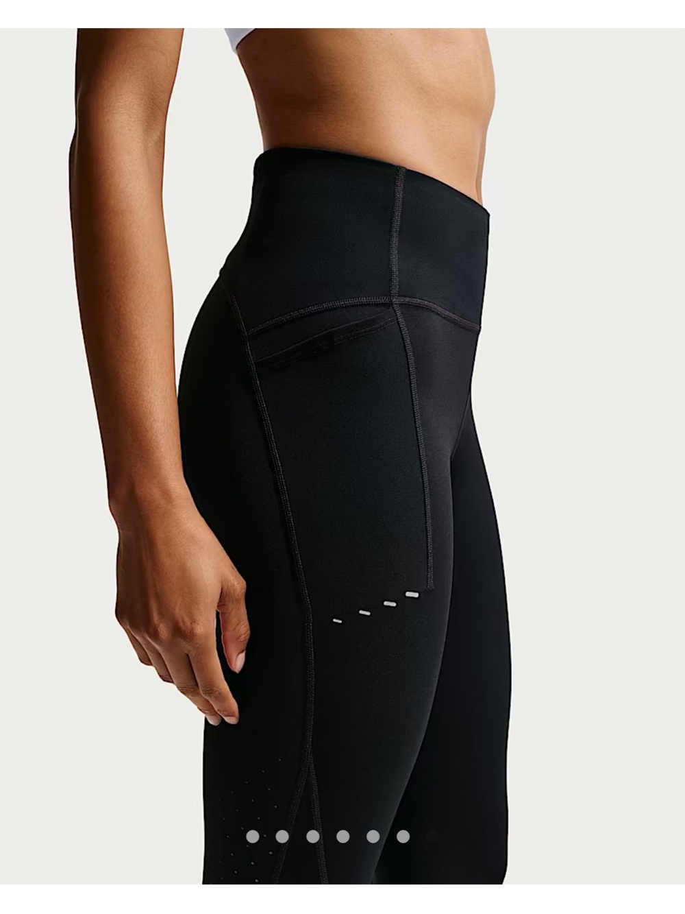 Nike Black High-Rise Workout Leggings with Side Pocket